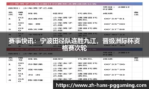 赛事快讯:宁波田径队连胜九江,晋级洲际杯资格赛次轮